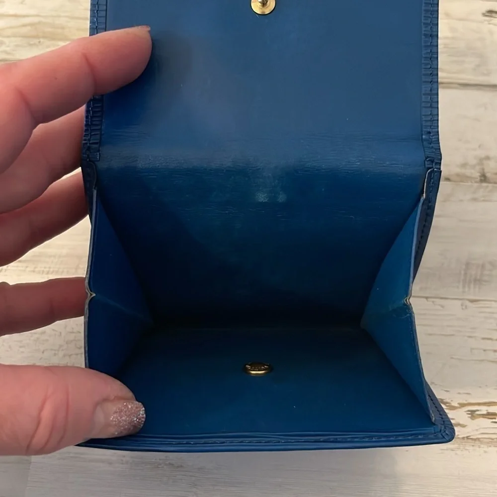 Louis Vuitton Blue Epi Bifold Wallet.